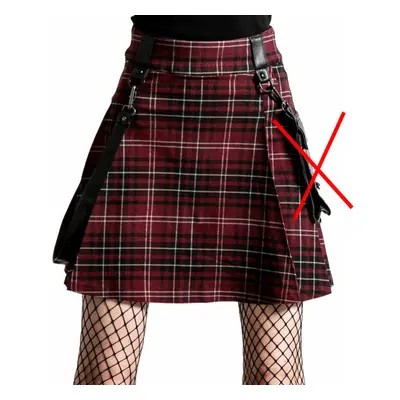 Women's skirt Blood Tartan - DAMAGED