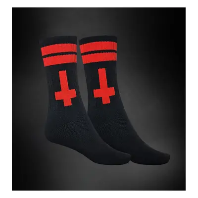 socks HYRAW - BLACK / RED CROSS