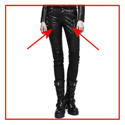 women's pants PUNK RAVE - K-297 Mantrap leather - DAMAGED