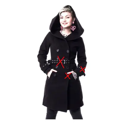 women's coat VIXXSIN - DECAY - BLACK - DAMAGED