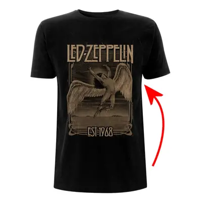 Men's T-shirt Led Zeppelin - Faded Falling - Black - DAMAGED