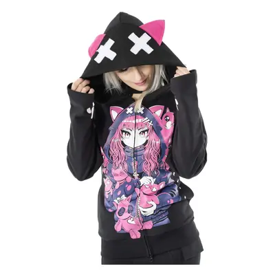 women's sweatshirt CUPCAKE CULT - KITTY MAYHEM - BLACK