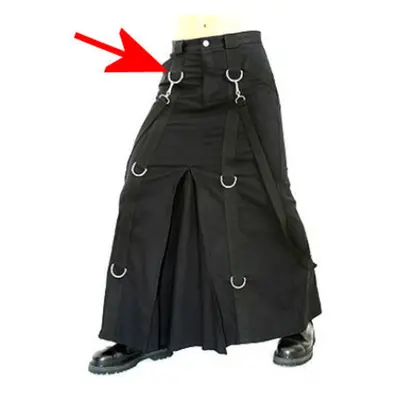 kilt Aderlass - Chain Skirt Denim Black - DAMAGED