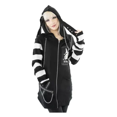 women's sweatshirt LUV BUNNY´S - VOODOO BUNNY - BLACK/WHITE