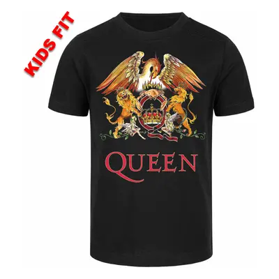 children's t-shirt Queen - (Crest) - black - multicolour- METAL-KIDS