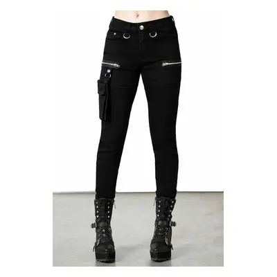 women's trousers KILLSTAR - Dominance Skinny Jeans - Black