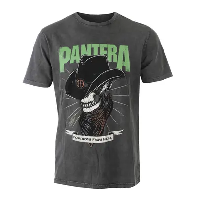 men's t-shirt Pantera - Skeleton Cowboy Stone Wash - ROCK OFF