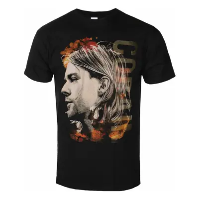 Men's t-shirt NIRVANA - Kurt Cobain - Coloured Side View - Black - ROCK OFF