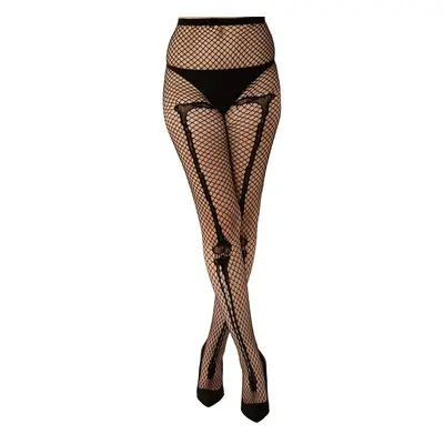 tights PAMELA MANN - Skeleton Bone Net - Black