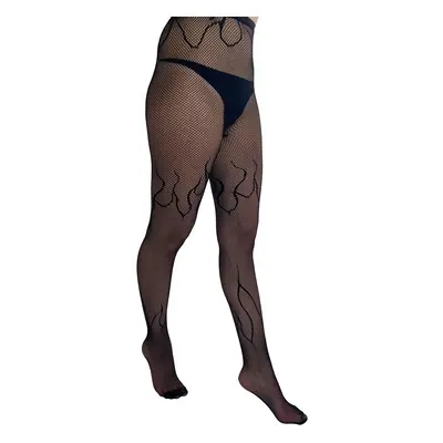 tights PAMELA MANN - Flaming Net - Black