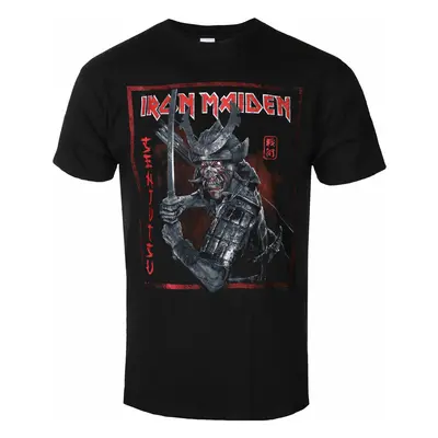 men's t-shirt Iron Maiden - Senjutsu Cover Distressed - Red BL - ROCK OFF