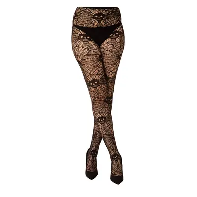 tights PAMELA MANN - Skull and Web - Black