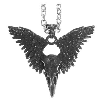 pendant Steel Skull Raven Crow