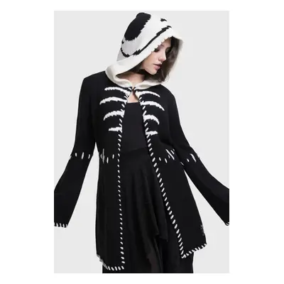 women's sweater (cardigan) KILLSTAR x CORPSE BRIDE - Scraps - Black/White