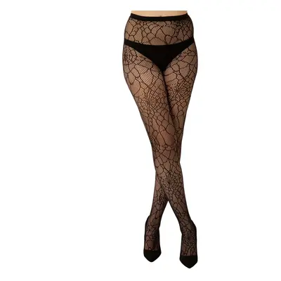 tights PAMELA MANN - Cobweb Fishnet - Black