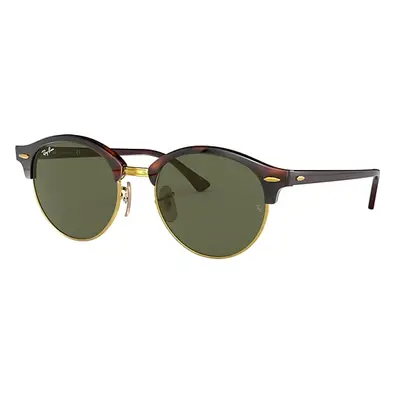 Ray-Ban Sunglasses Unisex Clubround Classic - Red Havana Frame Green Lenses 51-19