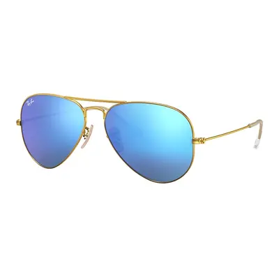 Ray-Ban Sunglasses Unisex Aviator Flash Lenses - Gold Frame Blue Lenses 58-14