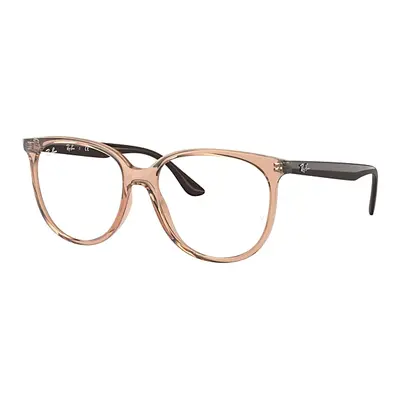 Ray-Ban Eyeglasses Woman Rb4378v Optics - Brown Frame Clear Lenses Polarized 54-16