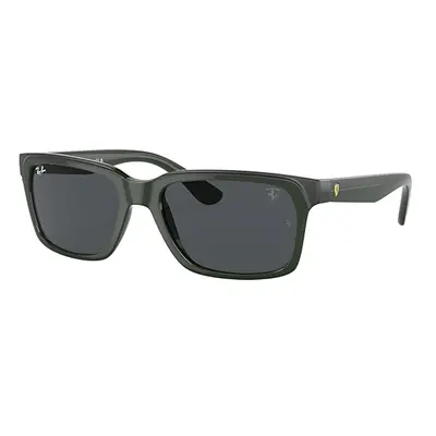 Ray-Ban Sunglasses Unisex Rb4393m Scuderia Ferrari Collection - Green On Black Frame Grey Lenses