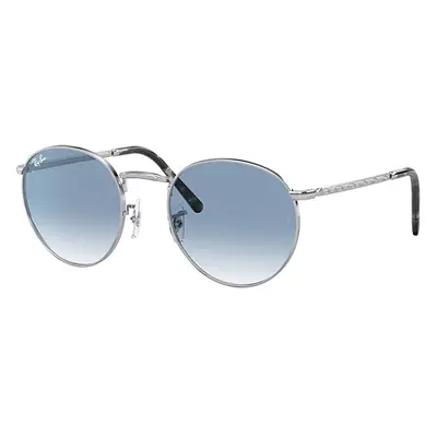 Ray-Ban Sunglasses Unisex New Round - Silver Frame Blue Lenses 50-21