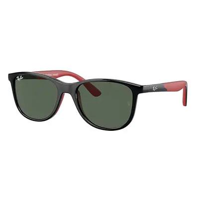 Ray-Ban Sunglasses Children Rb9077s Kids Bio-based - Black On Red Frame Green Lenses 49-16