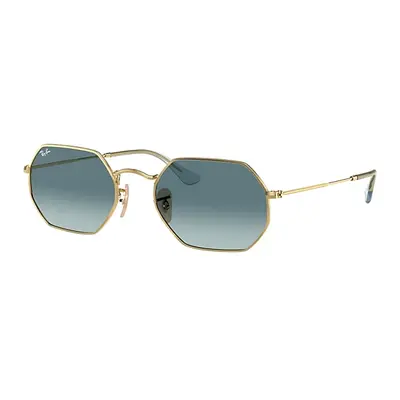 Ray-Ban Sunglasses Unisex Octagonal Classic - Arista Gold Frame Blue Lenses 53-21