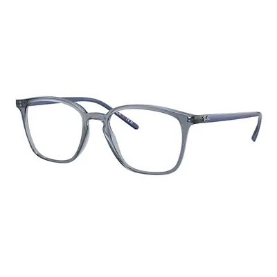 Ray-Ban Eyeglasses Unisex Rb7185 Optics - Transparent Blue Frame Clear Lenses Polarized 50-18