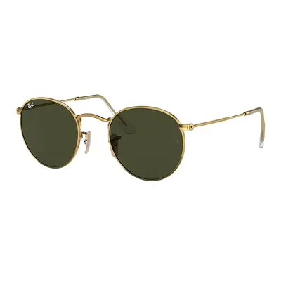 Ray-Ban Sunglasses Man Round Metal - Arista Gold Frame Green Lenses 53-21