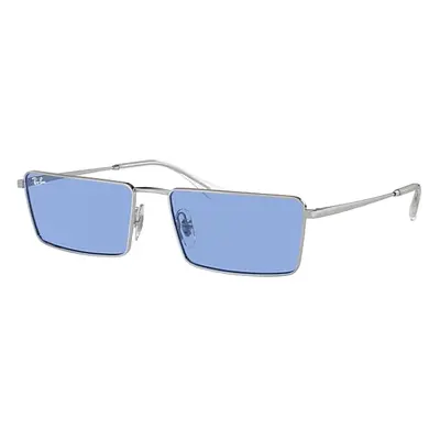 Ray-Ban Sunglasses Unisex Emy Bio-based - Silver Frame Blue Lenses 56-17