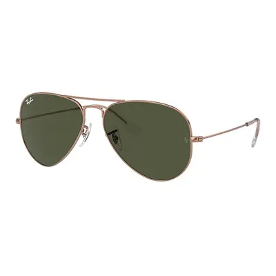 Ray-Ban Sunglasses Unisex Aviator Rose Gold - Rose Gold Frame Green Lenses 55-14