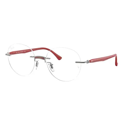 Ray-Ban Eyeglasses Unisex Rb8768 Optics - Red Frame Clear Lenses 48-18