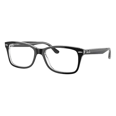 Ray-Ban Eyeglasses Unisex Rb5428 Optics - Black On Transparent Frame Clear Lenses Polarized 55-1