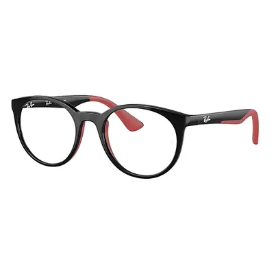 Ray-Ban Eyeglasses Children Rb1628 Optics Kids Bio-based - Black On Red Frame Demo Lens Lenses P