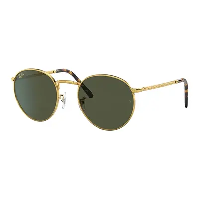 Ray-Ban Sunglasses Unisex New Round - Gold Frame Green Lenses 50-21