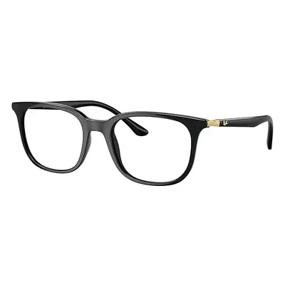 Ray-Ban Eyeglasses Unisex Rb7211 Optics - Black Frame Clear Lenses Polarized 50-19