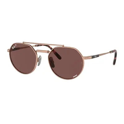 Ray-Ban Sunglasses Unisex Jack II Titanium - Rose Gold Frame Violet Lenses Polarized 51-20