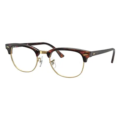 Ray-Ban Eyeglasses Unisex Clubmaster Optics - Mock Tortoise Frame Clear Lenses 51-21