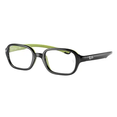 Ray-Ban Eyeglasses Children Rb9074 Optics Kids - Black On Green Frame Clear Lenses Polarized 39-