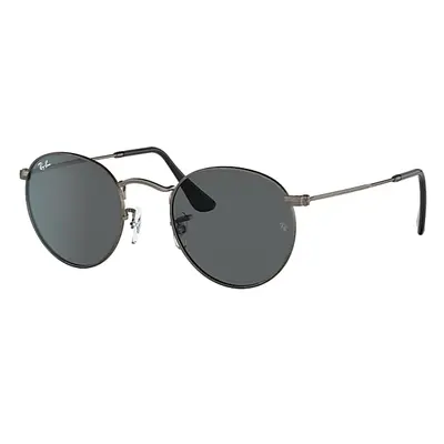 Ray-Ban Sunglasses Unisex Round Metal Antiqued - Antique Gunmetal Frame Grey Lenses 47-21