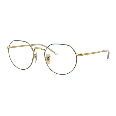 Ray-Ban Eyeglasses Unisex Jack Optics - Gold Frame Clear Lenses Polarized 49-20