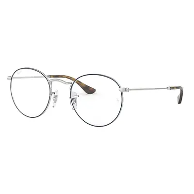 Ray-Ban Eyeglasses Unisex Round Metal Optics - Silver Frame Clear Lenses 47-21