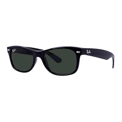 Ray-Ban Sunglasses Unisex New Wayfarer Classic - Black Frame Green Lenses Polarized 52-18