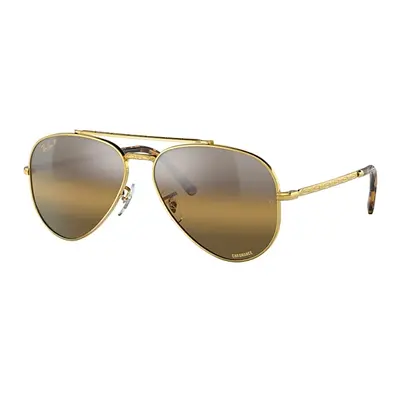 Ray-Ban Sunglasses Unisex New Aviator - Gold Frame Brown Lenses Polarized 58-14