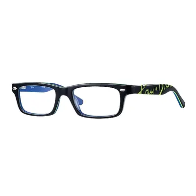 Ray-Ban Eyeglasses Children Rb1535 Optics Kids - Dark Grey On Blue Frame Clear Lenses Polarized 