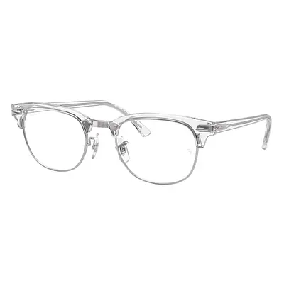 Ray-Ban Eyeglasses Unisex Clubmaster Optics - White Transparent Frame Clear Lenses 49-21