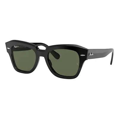 Ray-Ban Sunglasses Unisex State Street - Black Frame Green Lenses Polarized 49-20