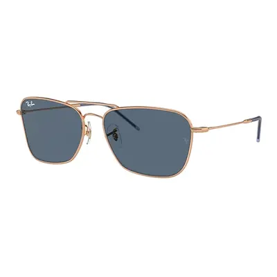 Ray-Ban Sunglasses Unisex Caravan Reverse - Rose Gold Frame Blue Lenses 58-15