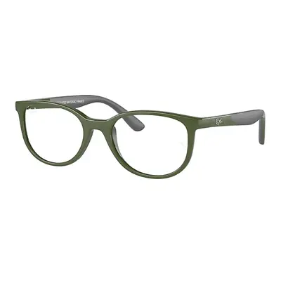 Ray-Ban Eyeglasses Children Rb1622 Optics Kids Bio-based - Green On Grey Frame Clear Lenses Pola