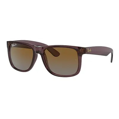 Ray-Ban Sunglasses Man Justin Classic - Transparent Dark Brown Frame Brown Lenses Polarized 54-1