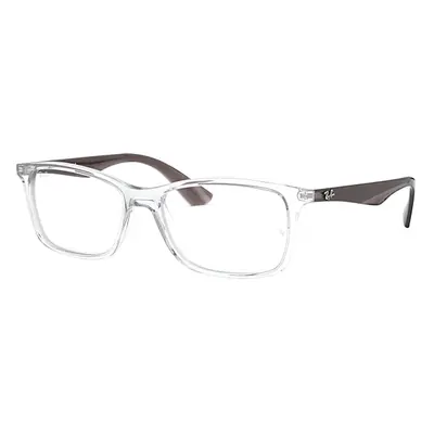 Ray-Ban Eyeglasses Unisex Rb7047 Optics - Transparent Grey Frame Clear Lenses Polarized 56-17